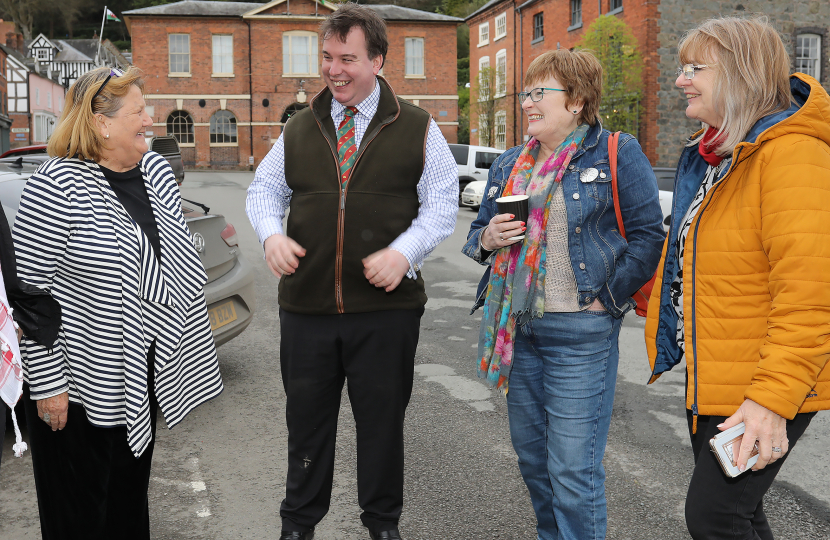 Craig in Montgomery talking with residents