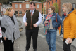Craig in Montgomery talking with residents